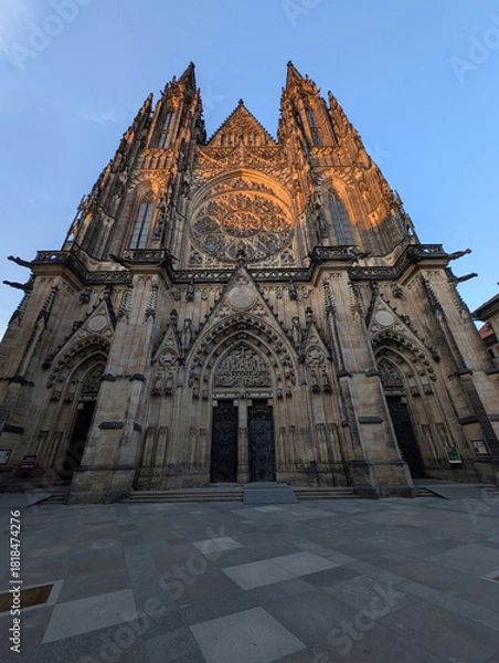 Obraz Prague castle with gothic st Vitus cathedral