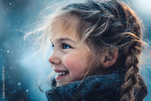 Fototapeta portrait of a smiling girl