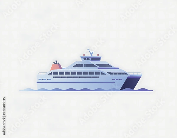Fototapeta Ferry for passenger travel for water transport