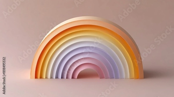 Fototapeta Pinned paper rainbow