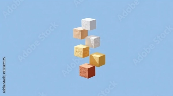 Fototapeta laying Blocks in Air.