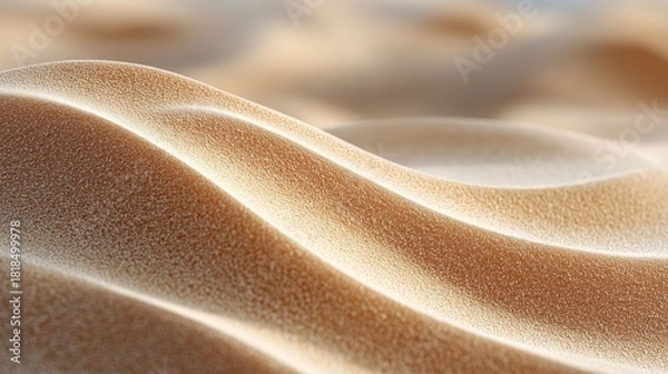 Fototapeta Rippled sand on a sand dune.