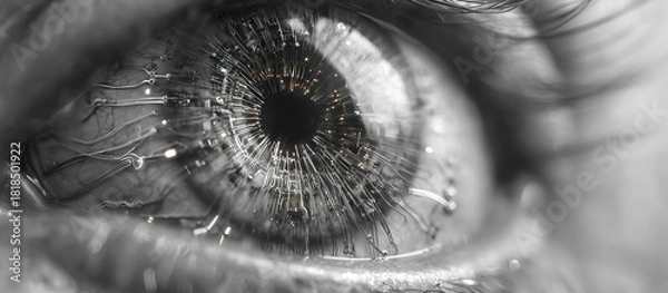 Fototapeta Abstract Close-Up of a Human Eye with Intricate Details