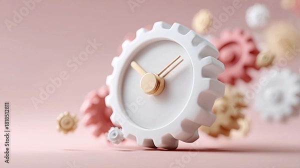 Fototapeta Technological speed and productivity concept