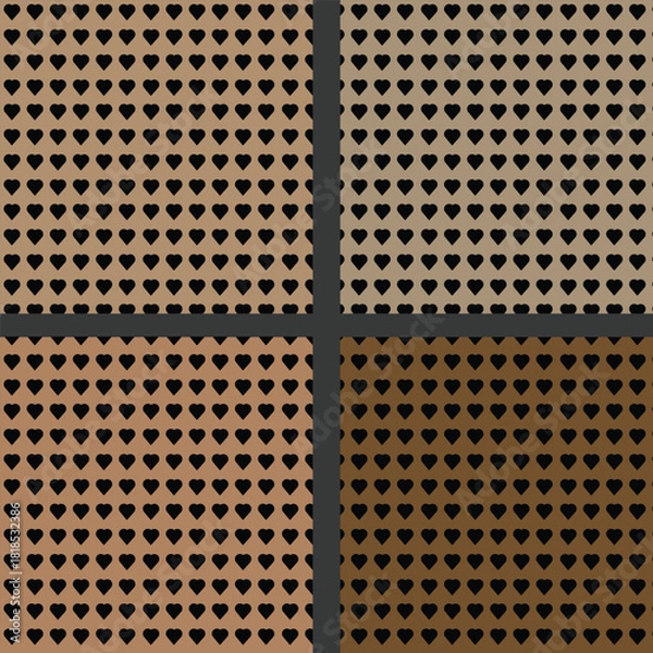 Obraz Seamless Heart Pattern Background – Cute Love Texture in Neutral Color Tones