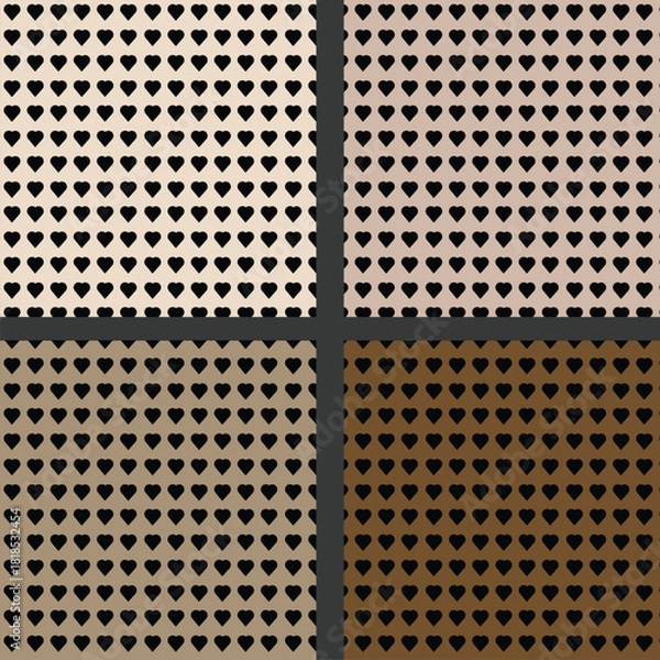 Obraz Seamless Heart Pattern Background – Cute Love Texture in Neutral Color Tones