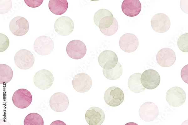 Obraz Water colour circle seamless pattern 