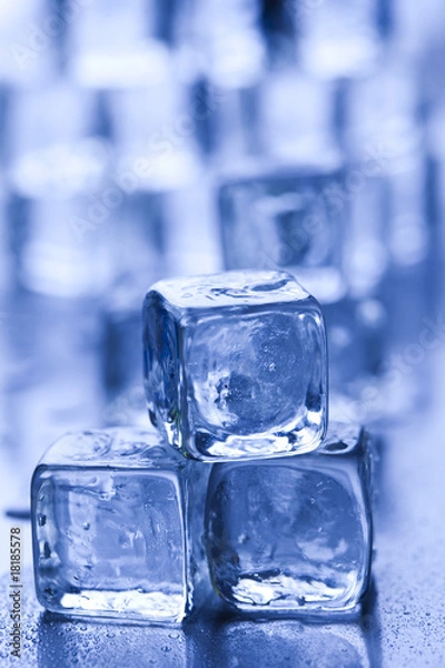 Fototapeta Transparent ice cubes