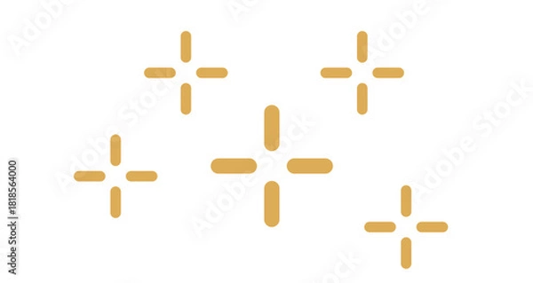 Fototapeta Sparkles Stars on White Background. Vector illustration