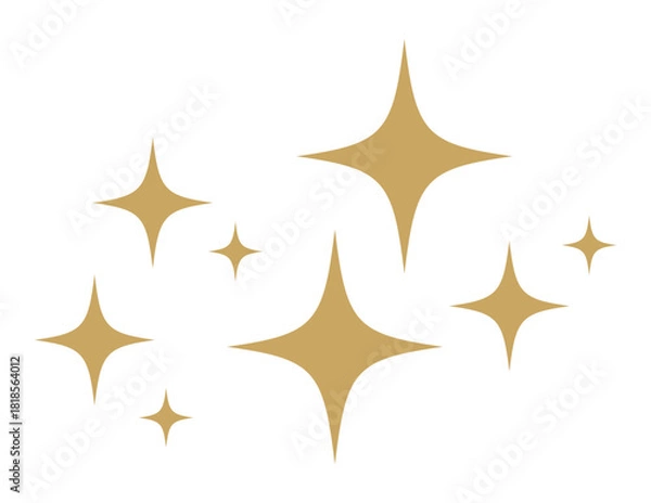 Fototapeta Sparkles Stars on White Background. Vector illustration
