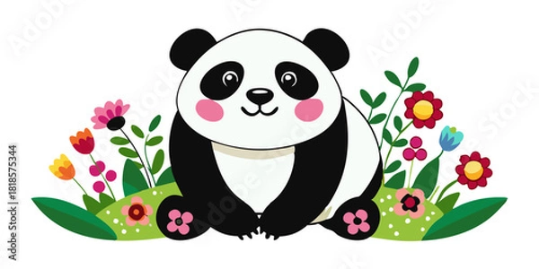 Obraz panda with bamboo