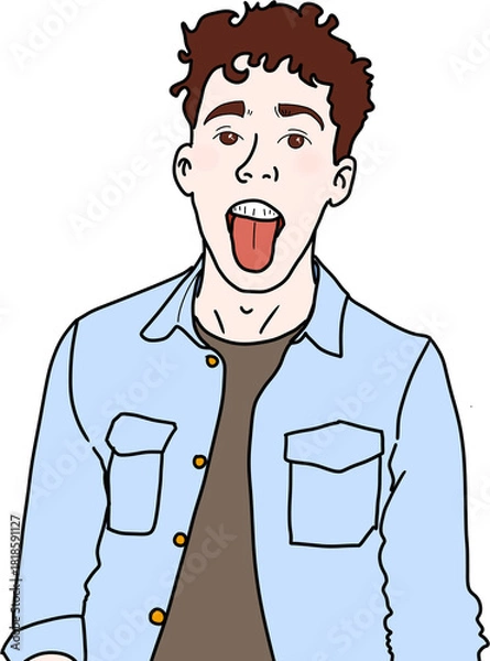 Obraz 혀가 긴 남자 