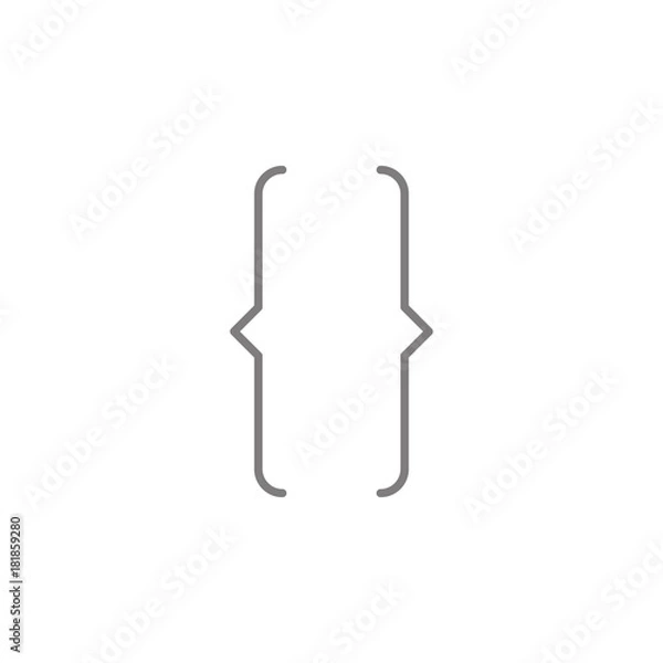 Obraz Bracket icon. Web element. Premium quality graphic design. Signs symbols collection, simple icon for websites, web design, mobile app, info graphics