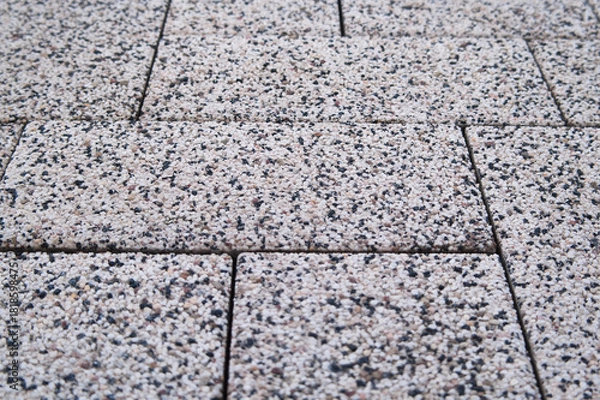 Obraz Close-up of gray square paving slabs