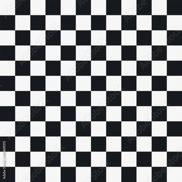 Fototapeta Black and White Chessboard Seamless Pattern 