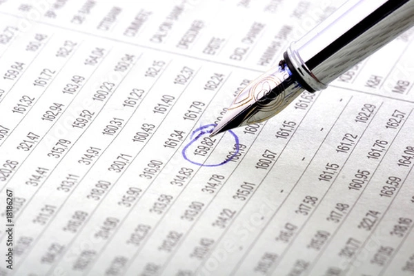 Obraz stock market graphs and charts