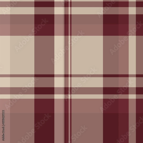 Fototapeta Elegant plaid pattern with warm, muted tones. Versatile for backgrounds, textiles, or design elements. Offers a sense of comfort, tradition, and timeless style.