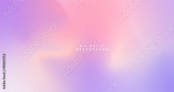 Obraz Soft pastel gradient background with gentle wave lines. For minimal design and modern templates.