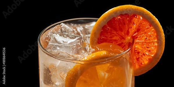 Fototapeta Icy Drink with Orange Slice