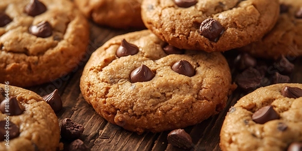 Fototapeta Chocolate Chip Cookies Close-Up