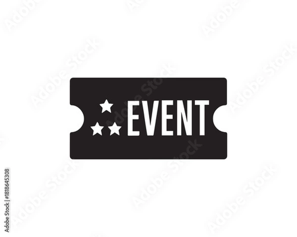 Fototapeta Event ticket icon vector design illustration