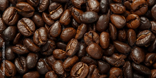Fototapeta Roasted Coffee Beans Close-Up