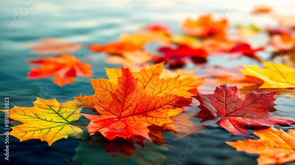 Obraz autumn leaves background