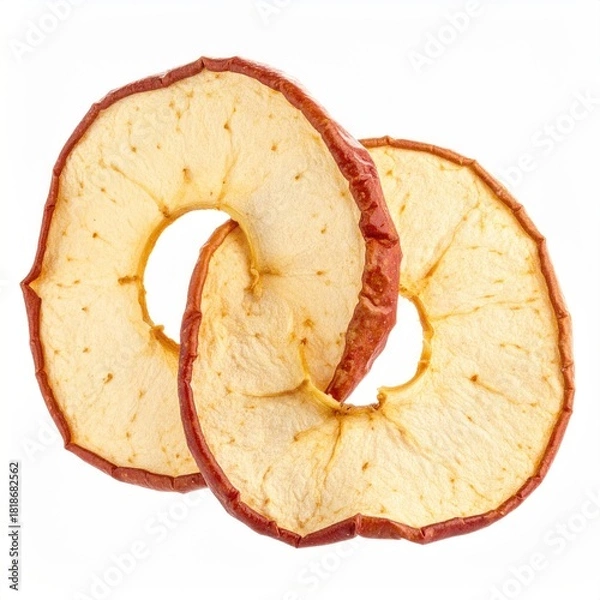 Fototapeta Two overlapping rings of dried apple slices