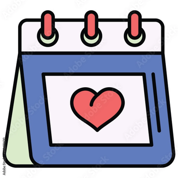 Obraz Valentine�s Day Calendar Icon Vector