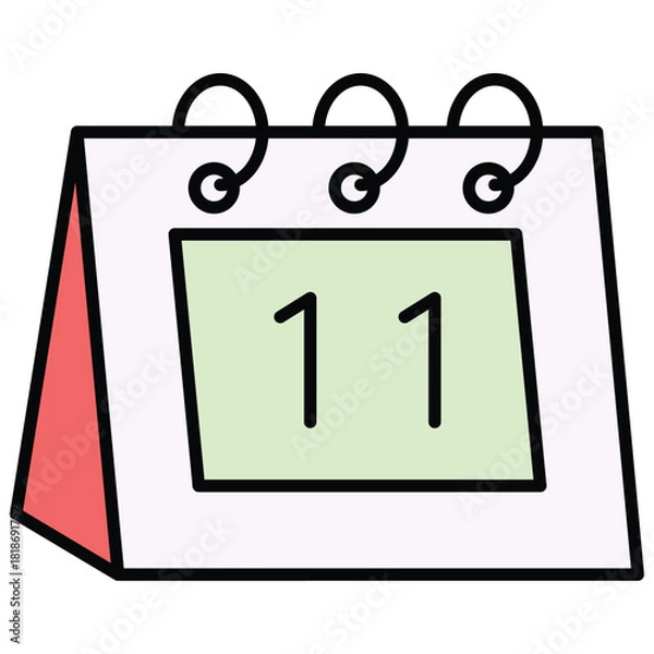 Obraz 11 Calendar Date Icon Vector