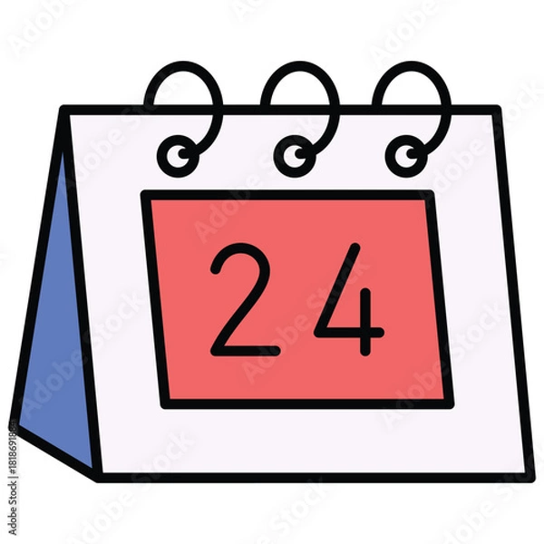 Obraz 24 Calendar Date Icon Vector