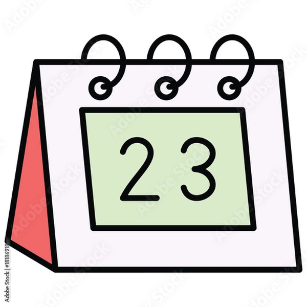 Obraz 23 Calendar Date Icon Vector