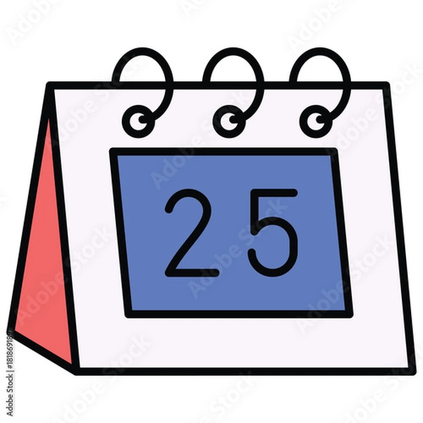 Obraz 25 Calendar Date Icon Vector