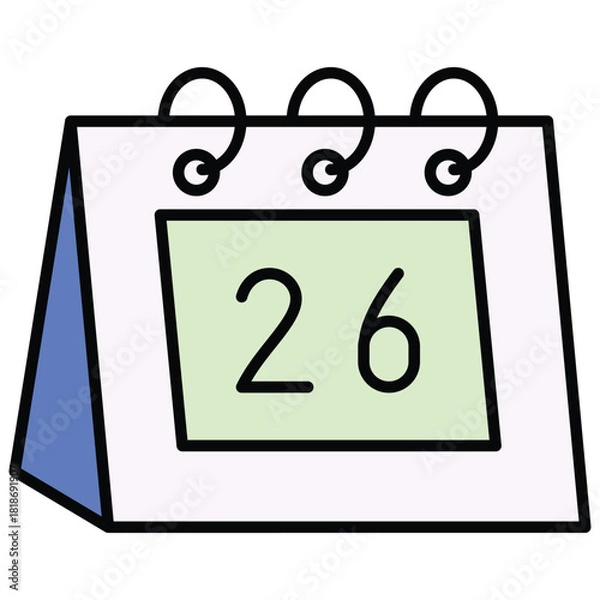 Obraz 26 Calendar Date Icon Vector