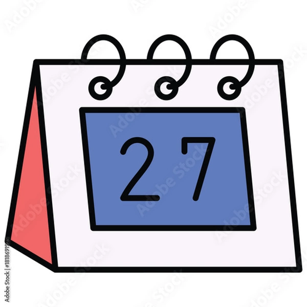Obraz 27 Calendar Date Icon Vector
