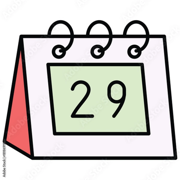 Obraz 29 Calendar Date Icon Vector