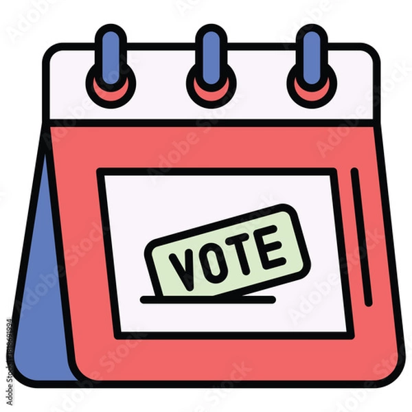 Obraz Election Day Calendar Icon Vector