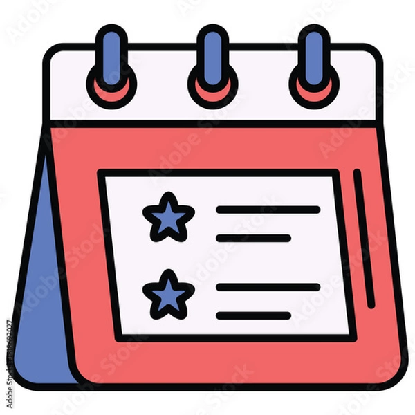 Obraz Event Planner Calendar Icon Vector