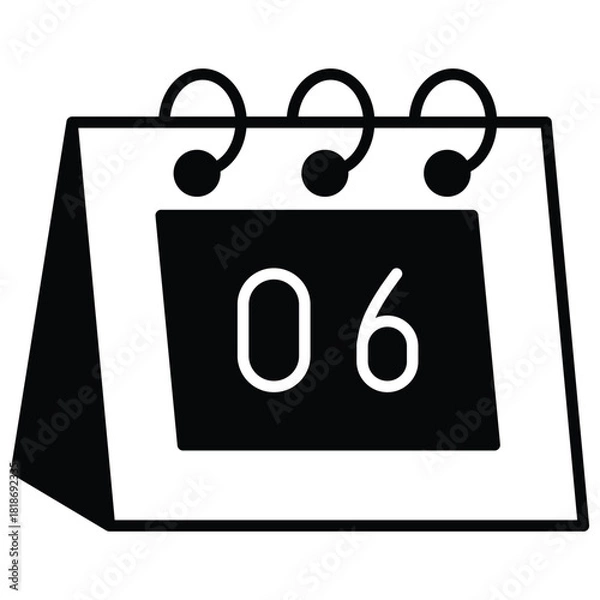 Obraz 06 Calendar Date Icon Vector