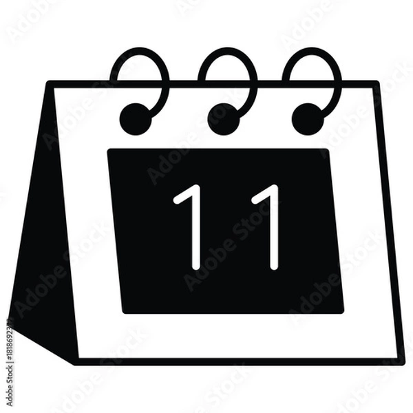 Obraz 11 Calendar Date Icon Vector