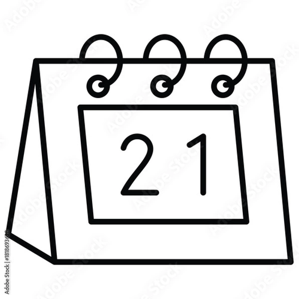 Obraz 21 Calendar Date Icon Vector