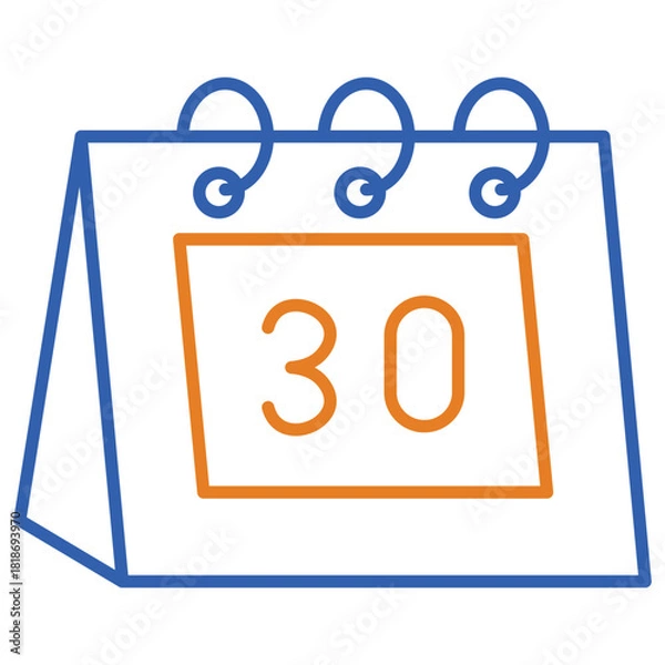 Obraz 30 Calendar Date Icon Vector