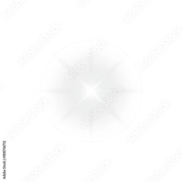 Obraz white shine star light glowing transparent PNG 
