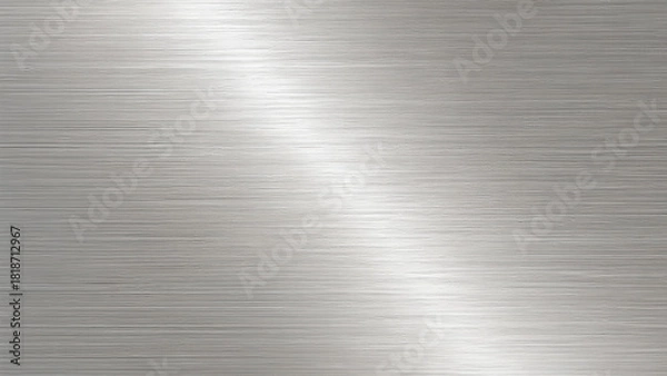 Fototapeta  Silver Brushed Metal Texture Background with Light Reflection