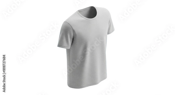 Fototapeta Simple scene showing t-shirt, shirt, gray in modern environment with natural lighting for modern branding and lifestyle representation