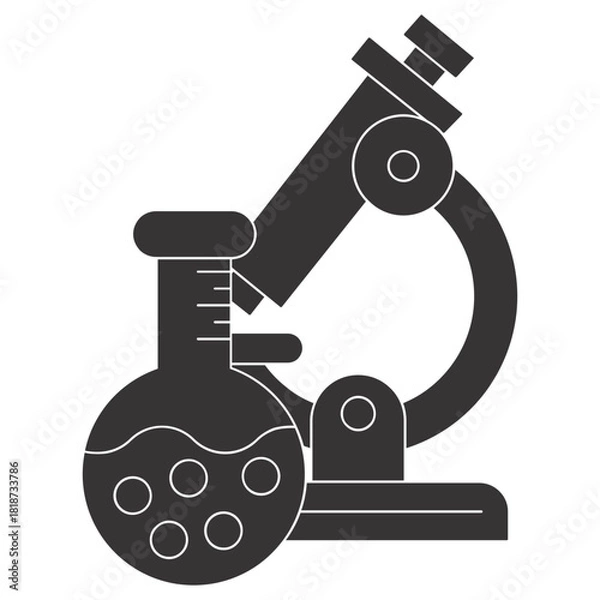 Fototapeta Microscope and Flask Icon