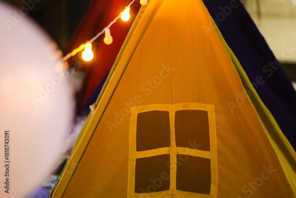 Fototapeta barracas de acampamento festa do pijama