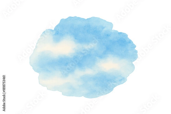 Fototapeta Blue watercolor splash creating a cloudy sky texture
