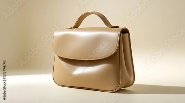 Obraz a handbag of Carmel color used by girls 