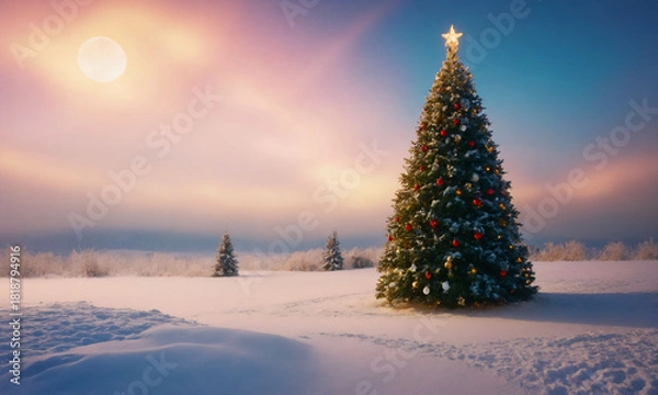 Obraz New Year's postcard with space for an inscription.